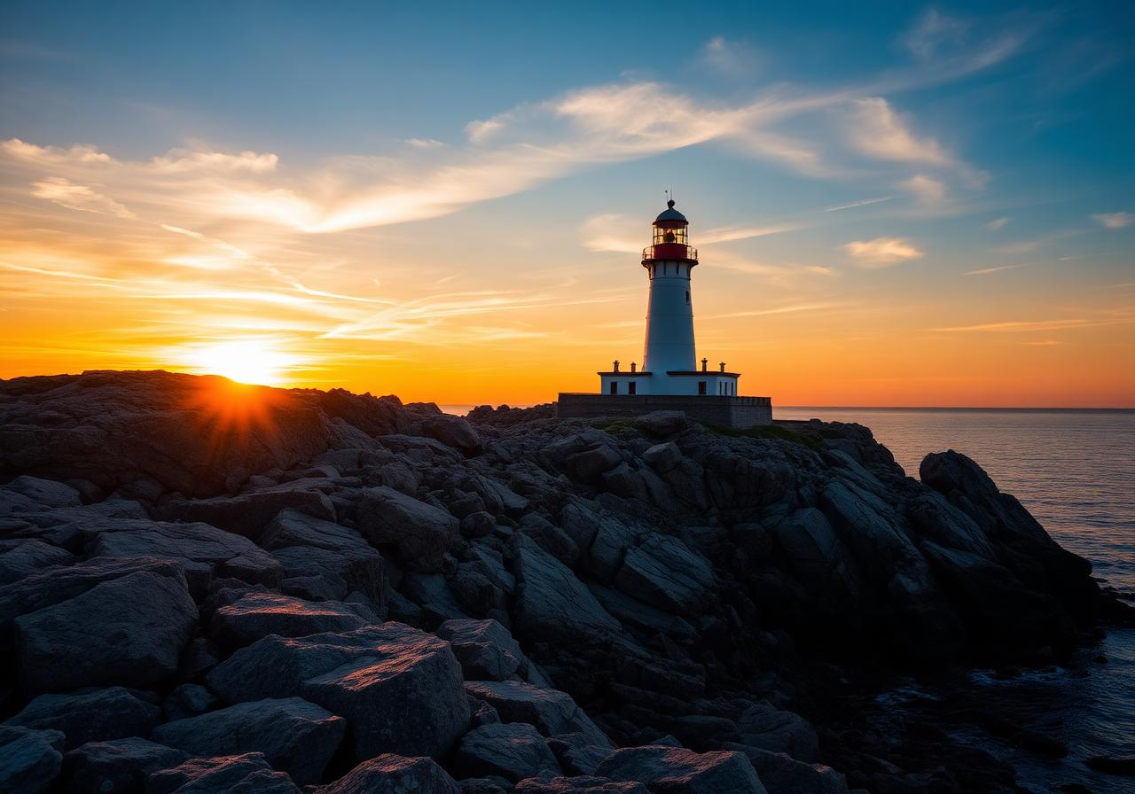 Lighthouse at sunset